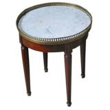 19th C. Marble Top Bouilotte Table