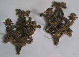 Antique Pair of Early 1900
s French Carved Wood Sconces