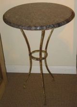 19th C. Bistro Table With Antique Marble Top (Not Original) 19th C. Bistro Table With Antique Marble Top (Not Original)