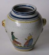 Rare Size 19th Century Quimper Vase Rare Size 19th Century Quimper Vase