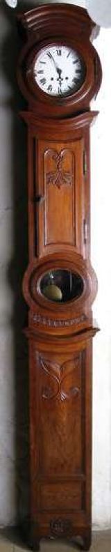 18th C. French Grandfathers Clock In Oak In Running Order