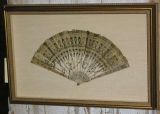 19th C. French Fan  Custom Framed