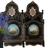 Mid 19th Century French Tole Bed With Remarkable Painting