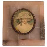 Onyx Frame With Oval Print