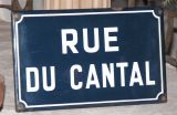 Antique 19th C. French Street Sign    16''w X 10''h