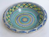 Antique 19th C. Faience Bowl With Gypsy Clamps