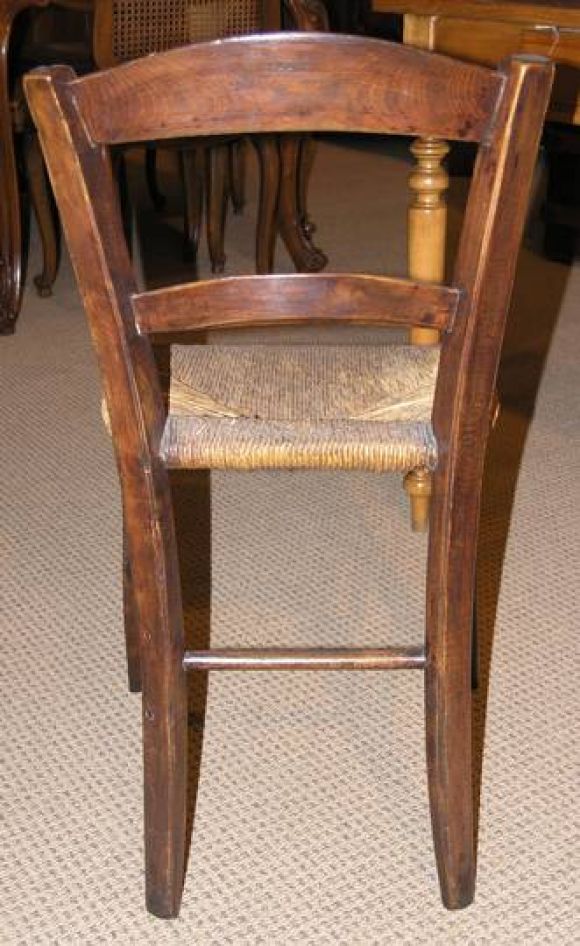 19th Century French Rush Seat Chair In Good Condition In San Francisco, CA