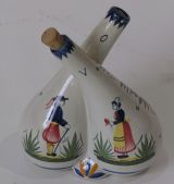 19th C. Henriot Quimper Vinegar Pourer 19th C. Henriot Quimper Vinegar Pourer