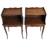 Pair Late 19th C. Cherry Side Tables