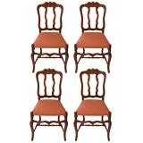 Set of Four Provencal Oak Chairs