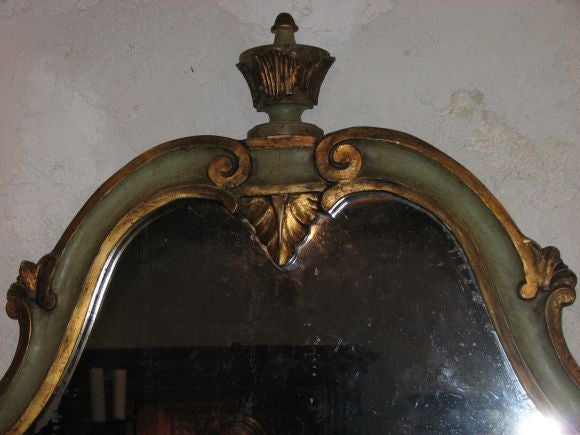 Neoclassical Console and Mirror  18th Century Parcel Gilt Two Available