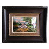 19TH C. SIGNED PAINTING ON COPPER - LIMOGES Antique 19TH C. SIGNED PAINTING ON COPPER - LIMOGES