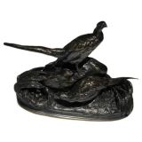 19th C. French Bronze Pheasants