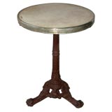 Antique Bistro Table with Original Marble