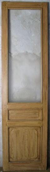 19th C. French Etched Glass Door