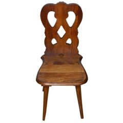 Antique Early 1900's Century French Oak Childs Chair