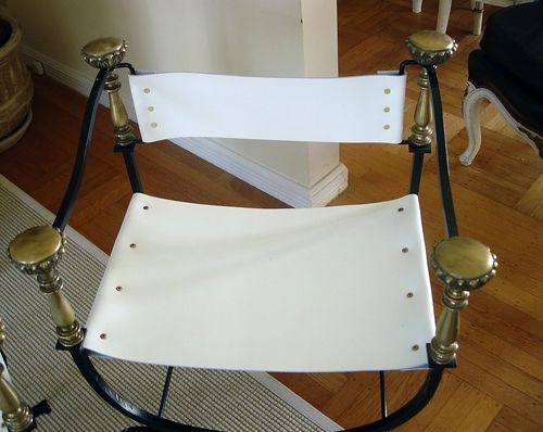 Italian Pair of Savonarola Chairs