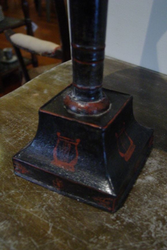 Directoire tole candlestick.