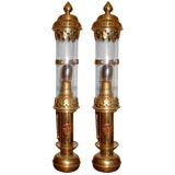 Antique Pair of Cylindrical Carriage Lights