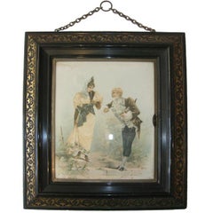 Triptyque français du XIXe siècle  Miroir