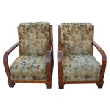 1930's French Art Deco Club Chairs