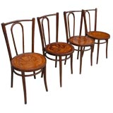 4  Austrian bent wood dining room chairs
