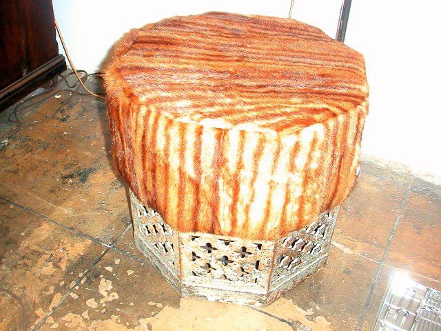 Mink Cast Iron Ottoman