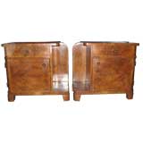 French 1940's veneer night stands