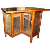 Vintage roll top  library  cabinet