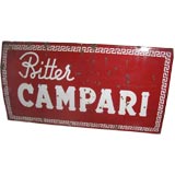 Vintage CAMPARI   METAL  AD  SIGN