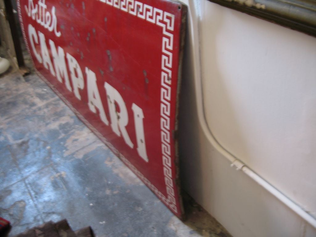 Metal CAMPARI   METAL  AD  SIGN