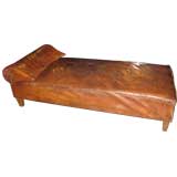 Vintage Franch leather day bed