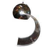 Lucite Chrome Ball Lamp by Robert Sonneman