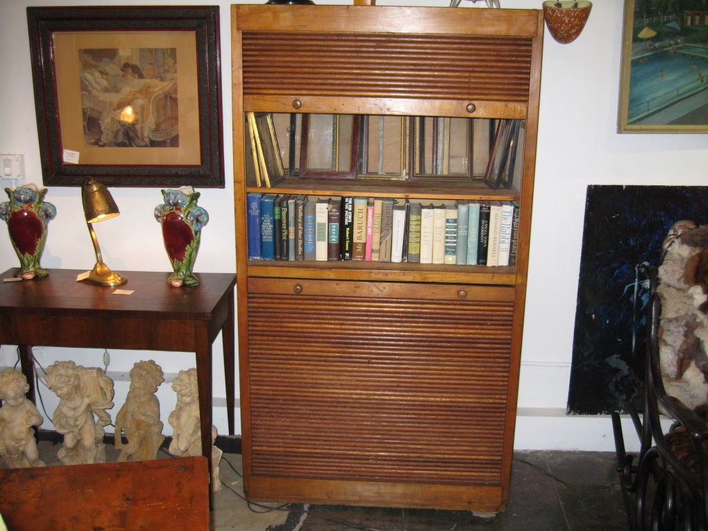 Large Roll-top Book Case
