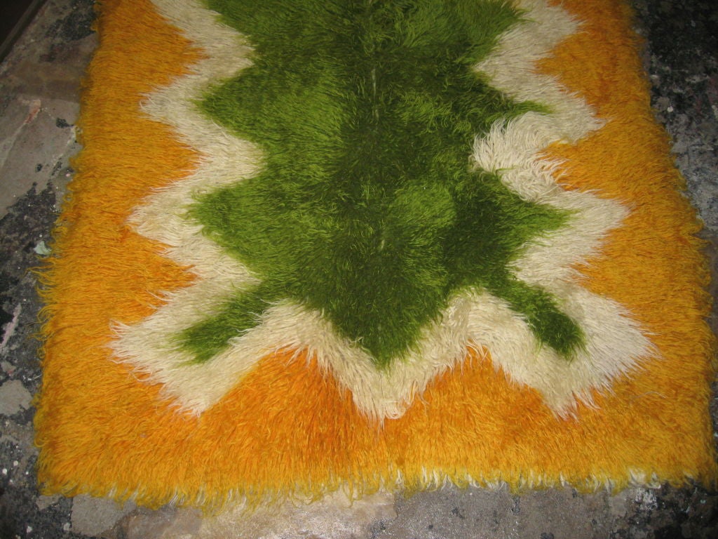 1970s handwoven rug.