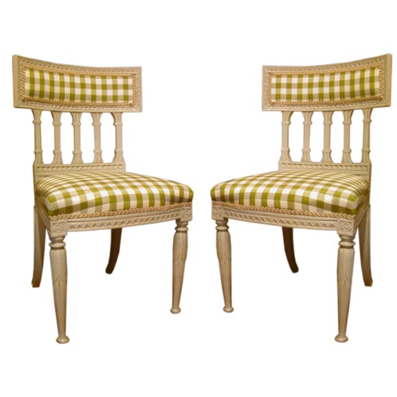 Pair Of Swedish Gustavian Sidechairs For Sale