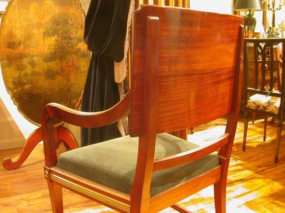 Russian Neoclassic Mahogany Armchair For Sale 1