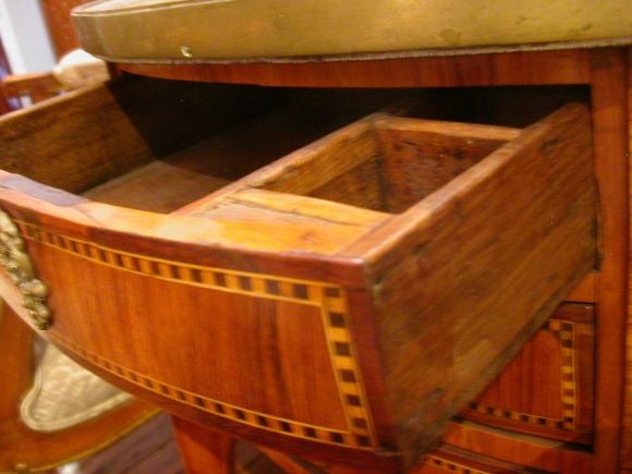 Transitional Satinwood Table Au Rognon