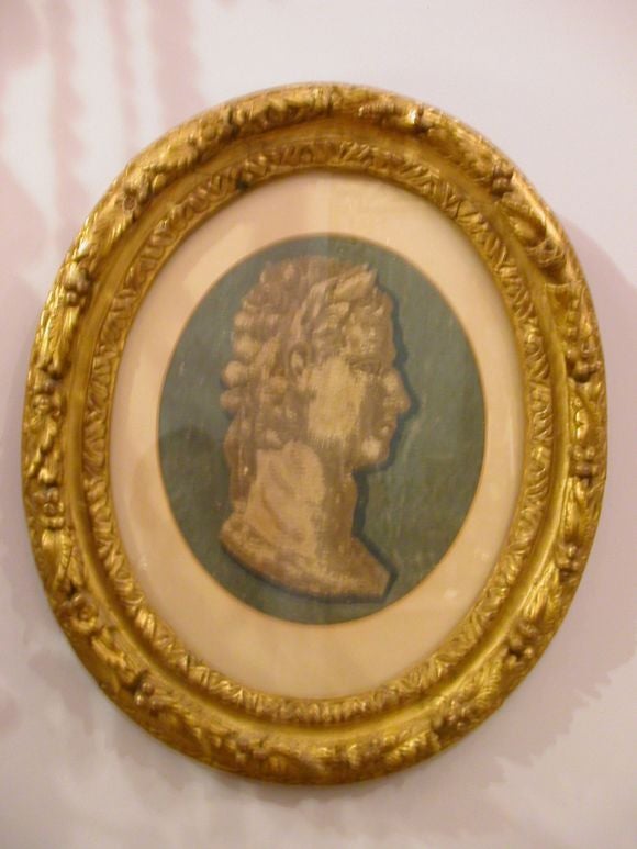 Pair Of Continental 19th Century Tapestry Portrait