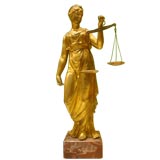 French Empire Ormolu Statue Of Justice