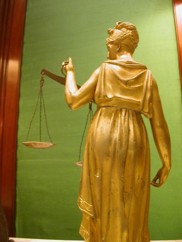 French Empire Ormolu Statue Of Justice For Sale 1