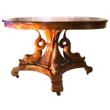 French Charles X Oval Center Table