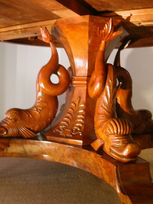 French Charles X Oval Center Table
