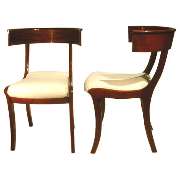 Pair Of Swedish 19th Century Klismo Chairs For Sale