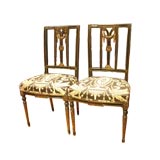 Set Of Four 18th Century Italian Neoclassical Painted Chaises