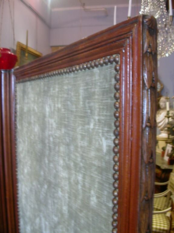 French 19th Century Mahogany Three Panel Screen