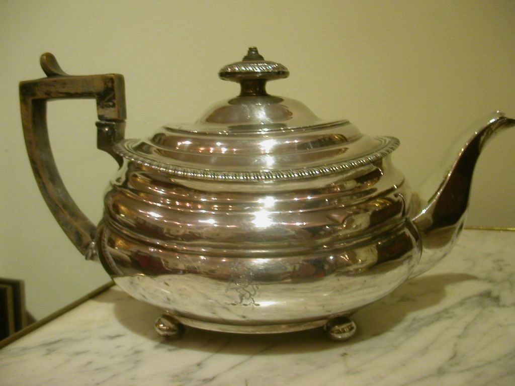 English Regency Silver Tea Service For Sale