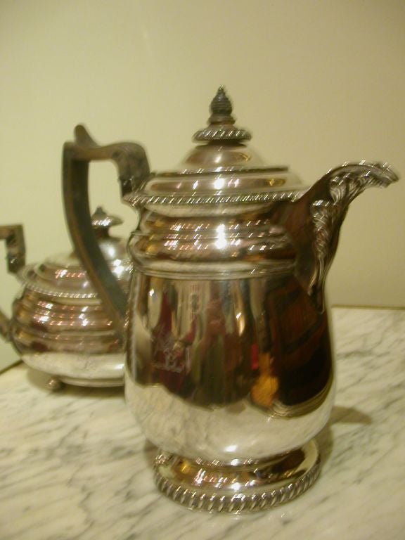 19th Century Regency Silver Tea Service For Sale