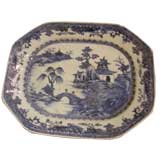 CHINESE 19TH CENTURY BLUE & WHITE PLATTER