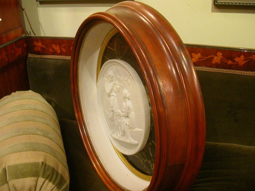 Pair Of Parian Roundel After Bertel Thorvaidsen